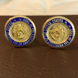 Presidential Seal Cufflinks with engraved Obama facsimile signature
